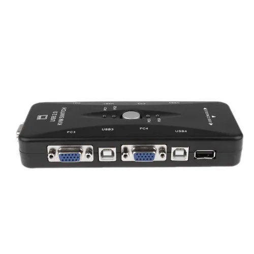 4 Port USB KVM Switch Share Monitor Keyboard Mouse