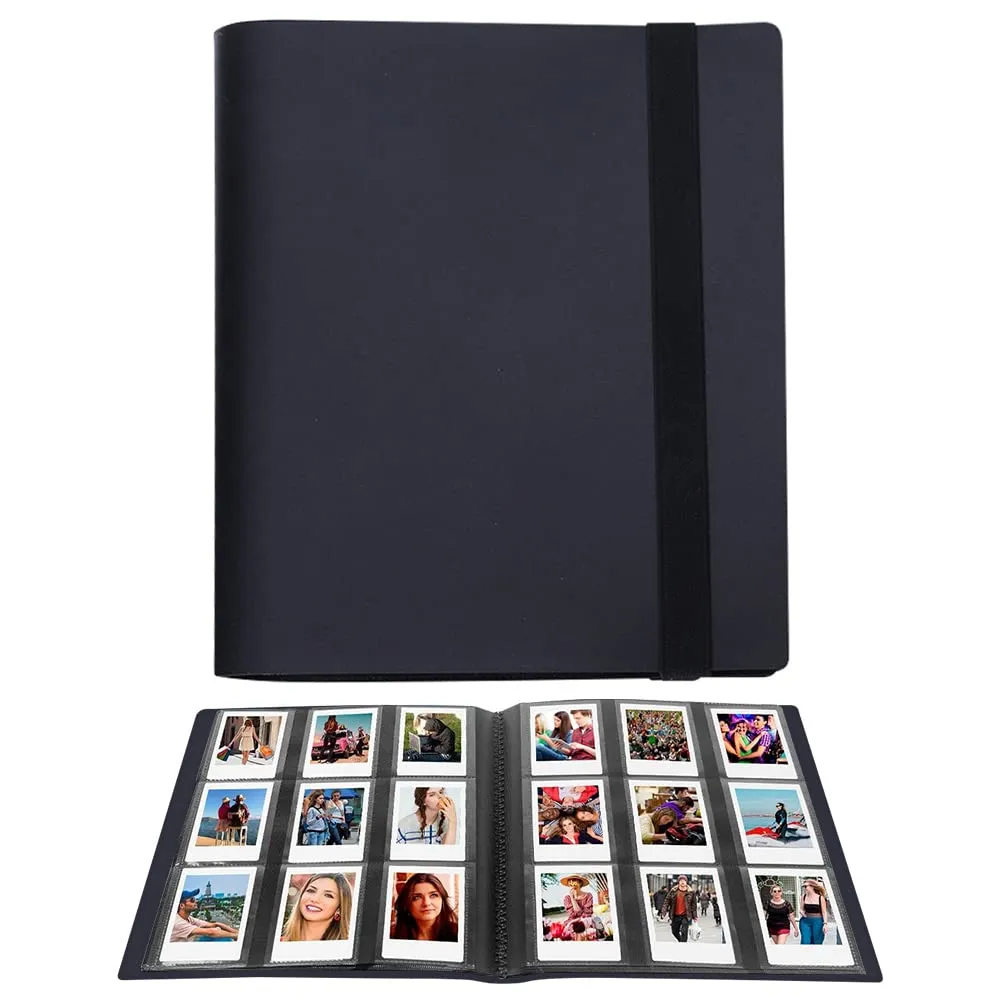 432 Pockets Side Loading Photo Album, Tear-Resistant, Black - LIFEBEA