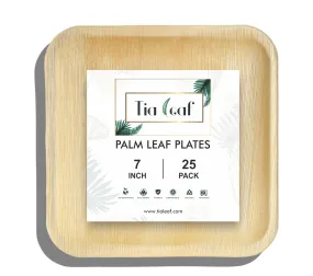 7 Inch Square Disposable Palm Leaf Plates