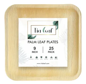 9 Inch Square Disposable Palm Leaf Plates