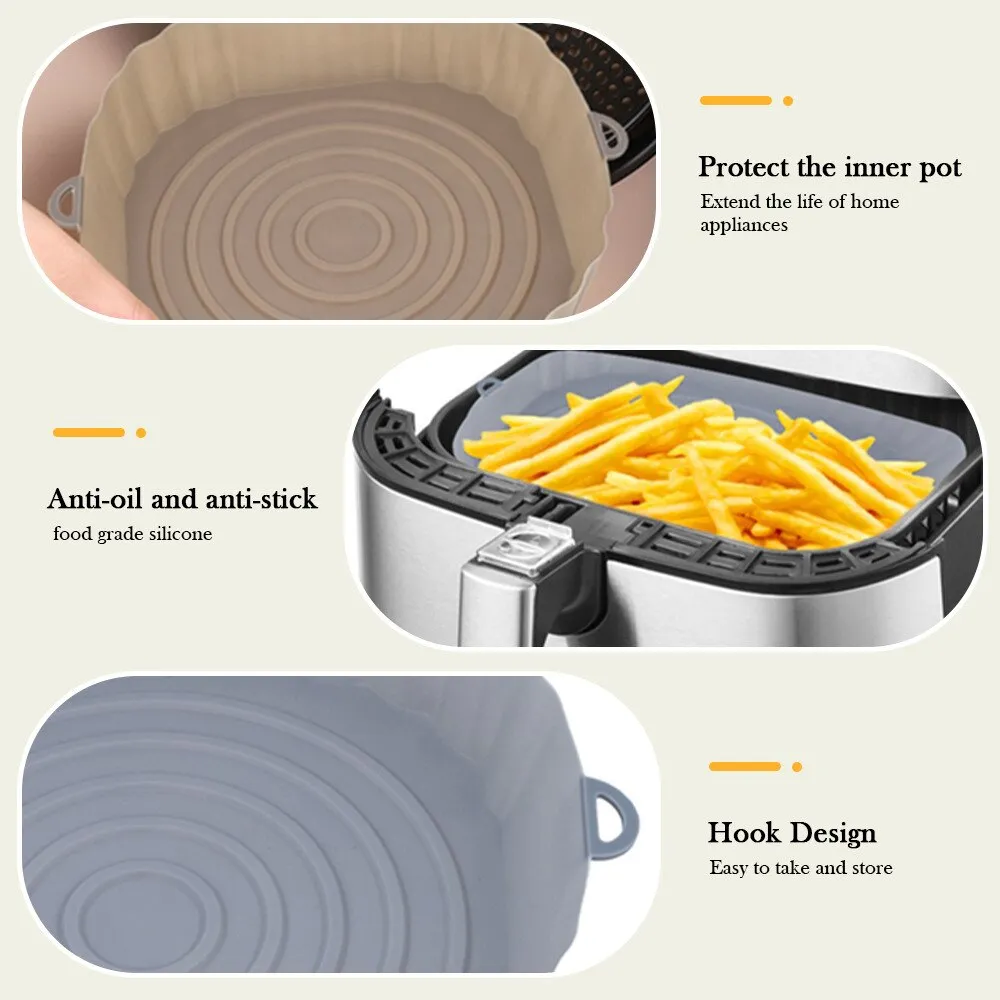 Air Fryer Baking Tray Silicone Pot Nonstick Airfryer Baking Form