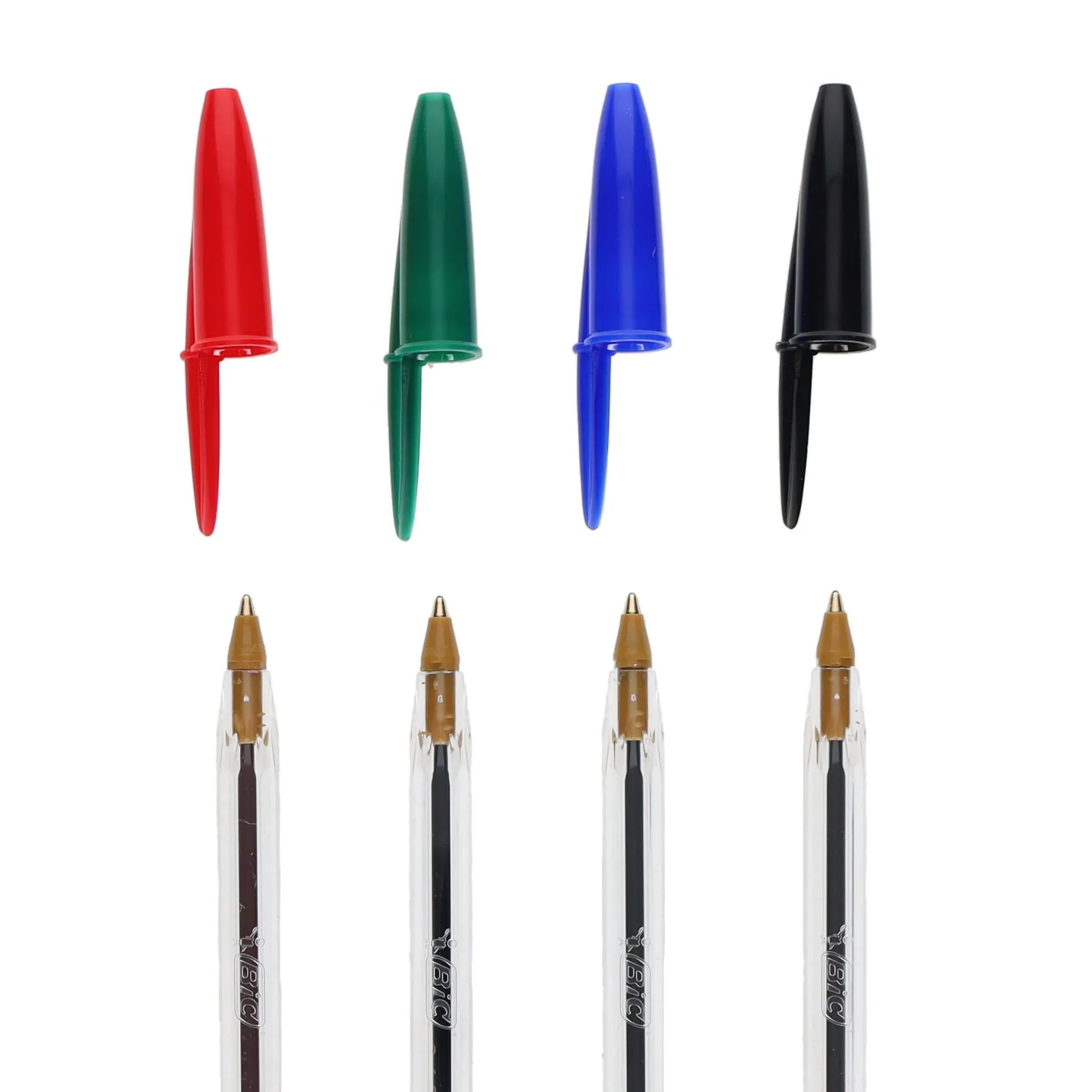 BIC - Cristal Original Ballpoint Pens - Assorted Colours - Pack of 4