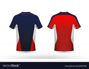 Blue Red and white layout sport Men t-shirt