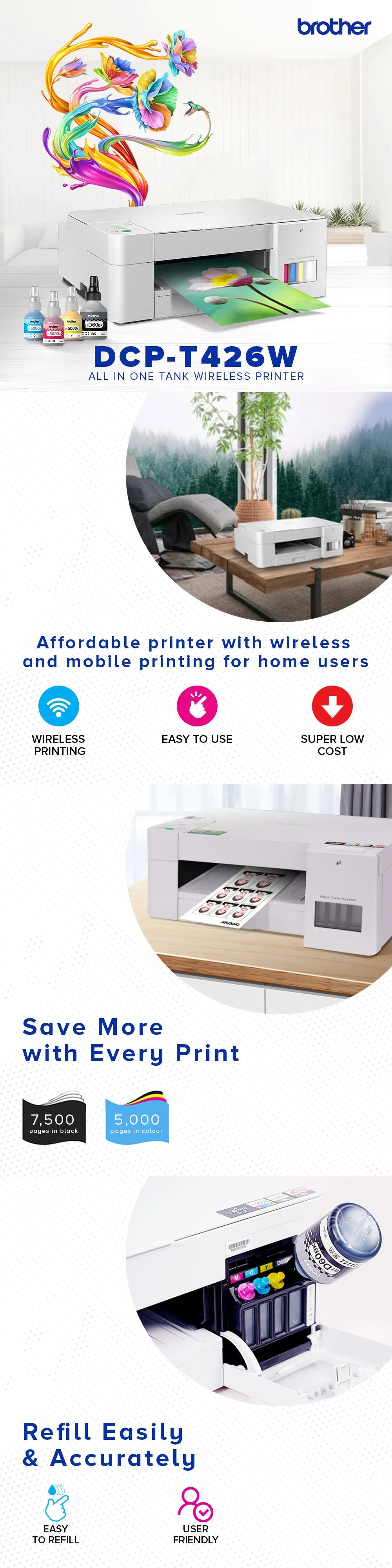 Brother DCP-T426W All in One Tank Wireless Printer