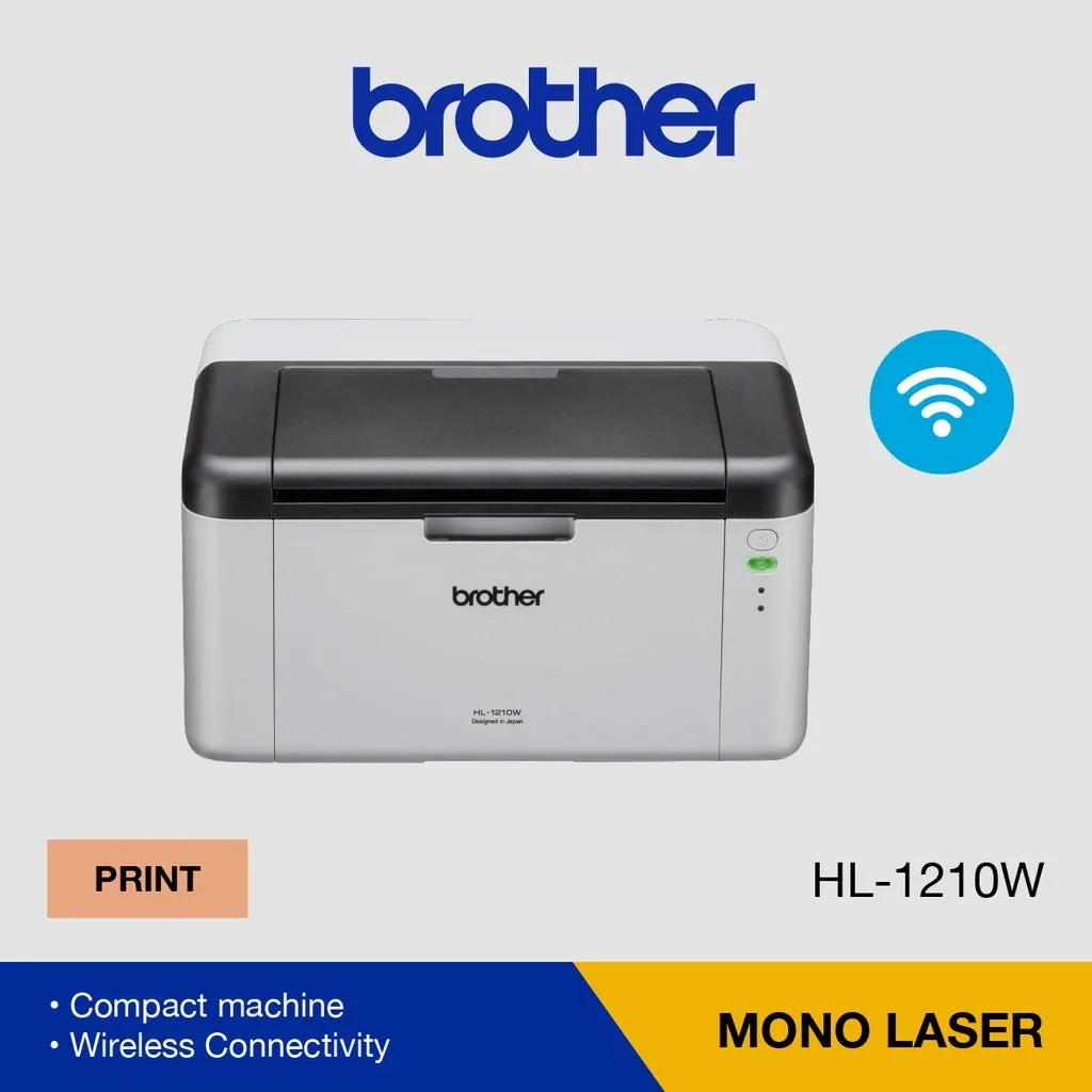 Brother HL-1210W Wireless Single Function Monochrome Laser Printer