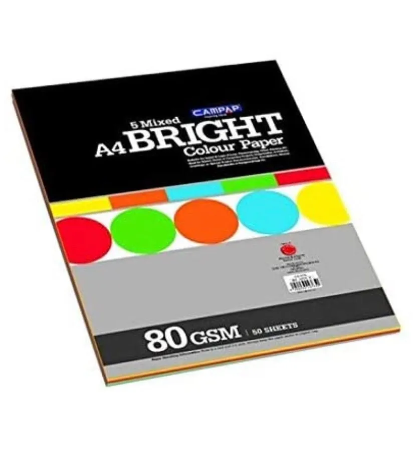 Campap Bright Colour Paper Card A4