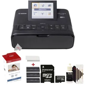 Canon Selphy CP1300 Compact Photo Printer Black   Canon KP-108IN Paper Accessory Kit