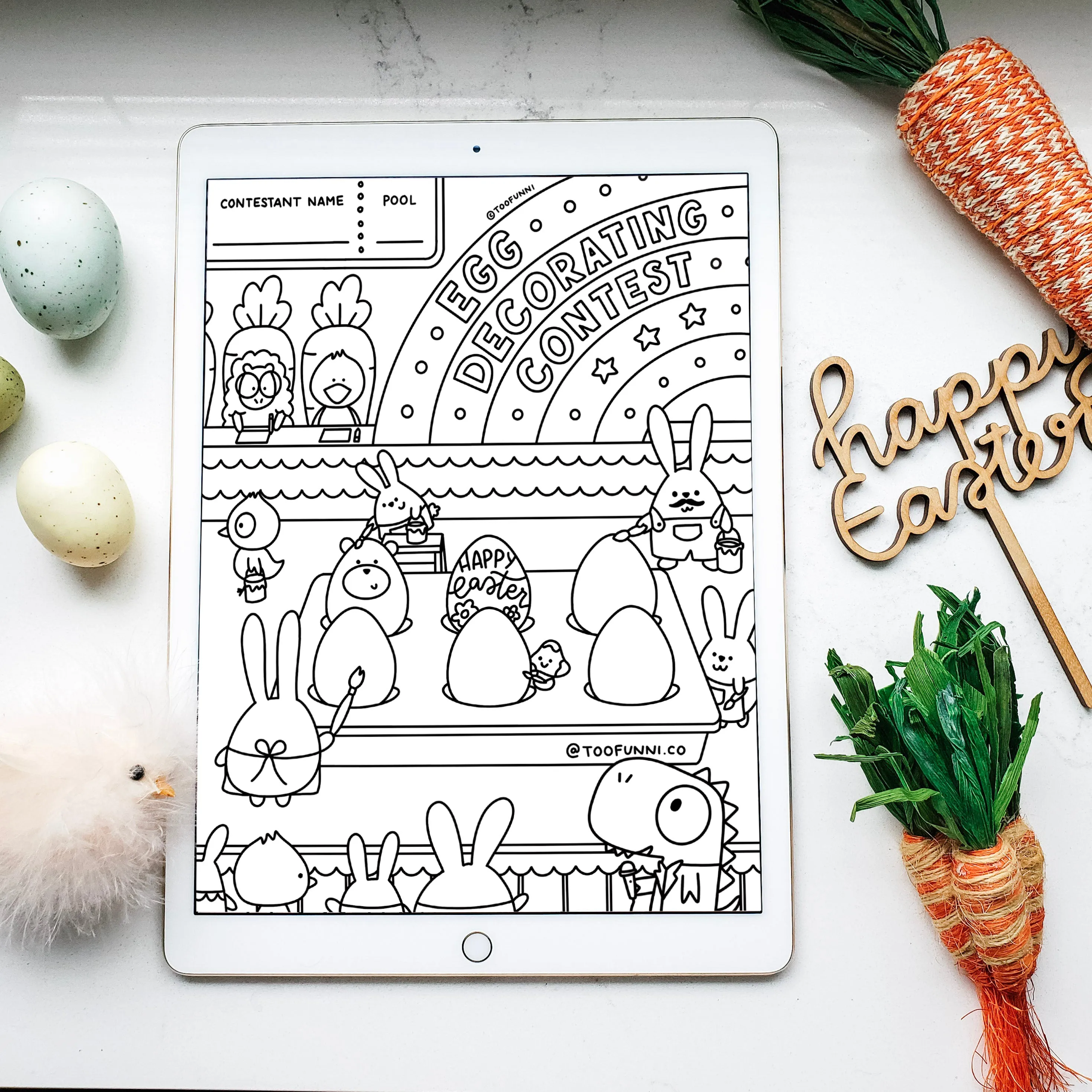 Easter 2024 - Colouring Page CONTEST - FREE DOWNLOAD