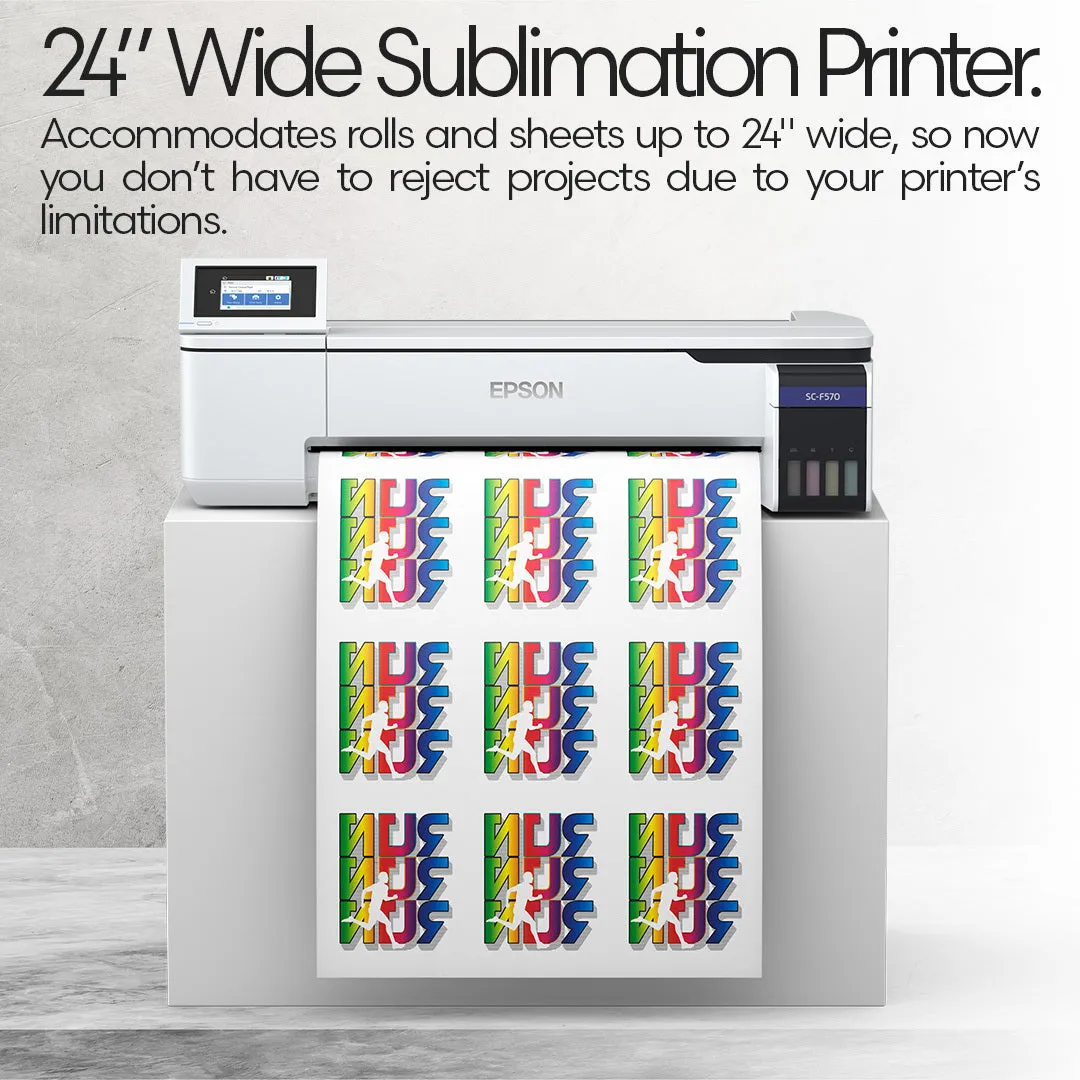 Epson SureColor F570 24" Pro Sublimation Printer 2-in-1 Mug Press Bundle