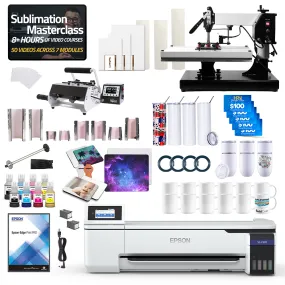 Epson SureColor F570 24" Pro Sublimation Printer 8-in-1 Mug Press and 16" x 20" Swing Away Press Bundle