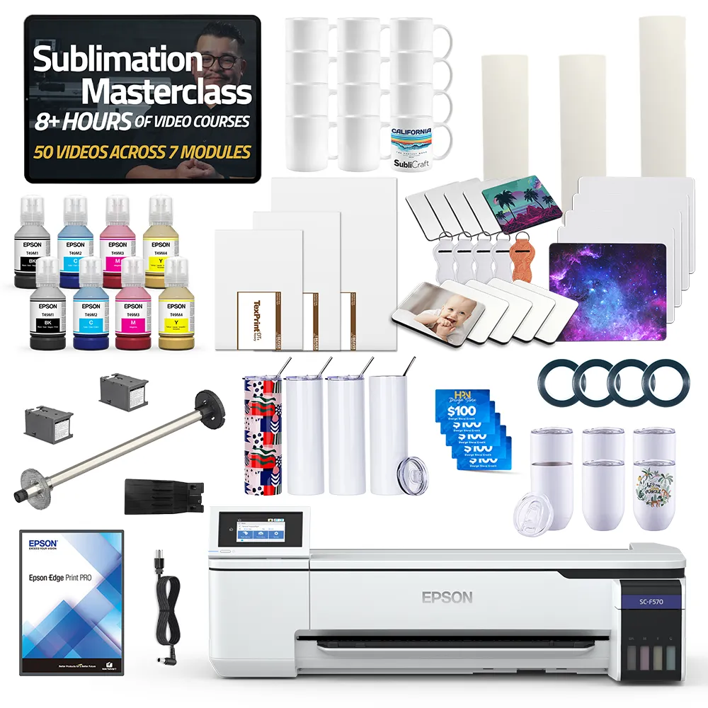 Epson SureColor F570 24" Pro Sublimation Printer Drinkware Bundle