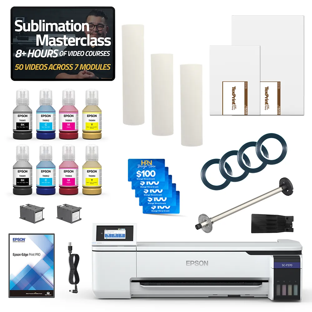 Epson SureColor F570 24" Pro Sublimation Printer Paper Bundle