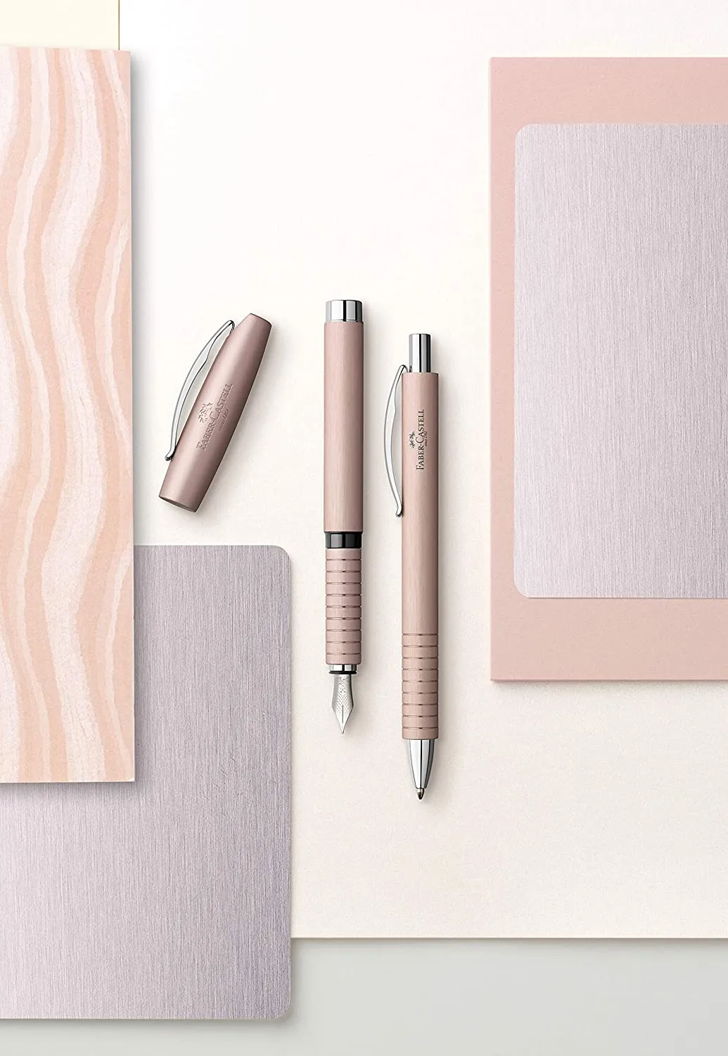 FABER-CASTELL Fountain Pen Essentio Aluminium Rose M