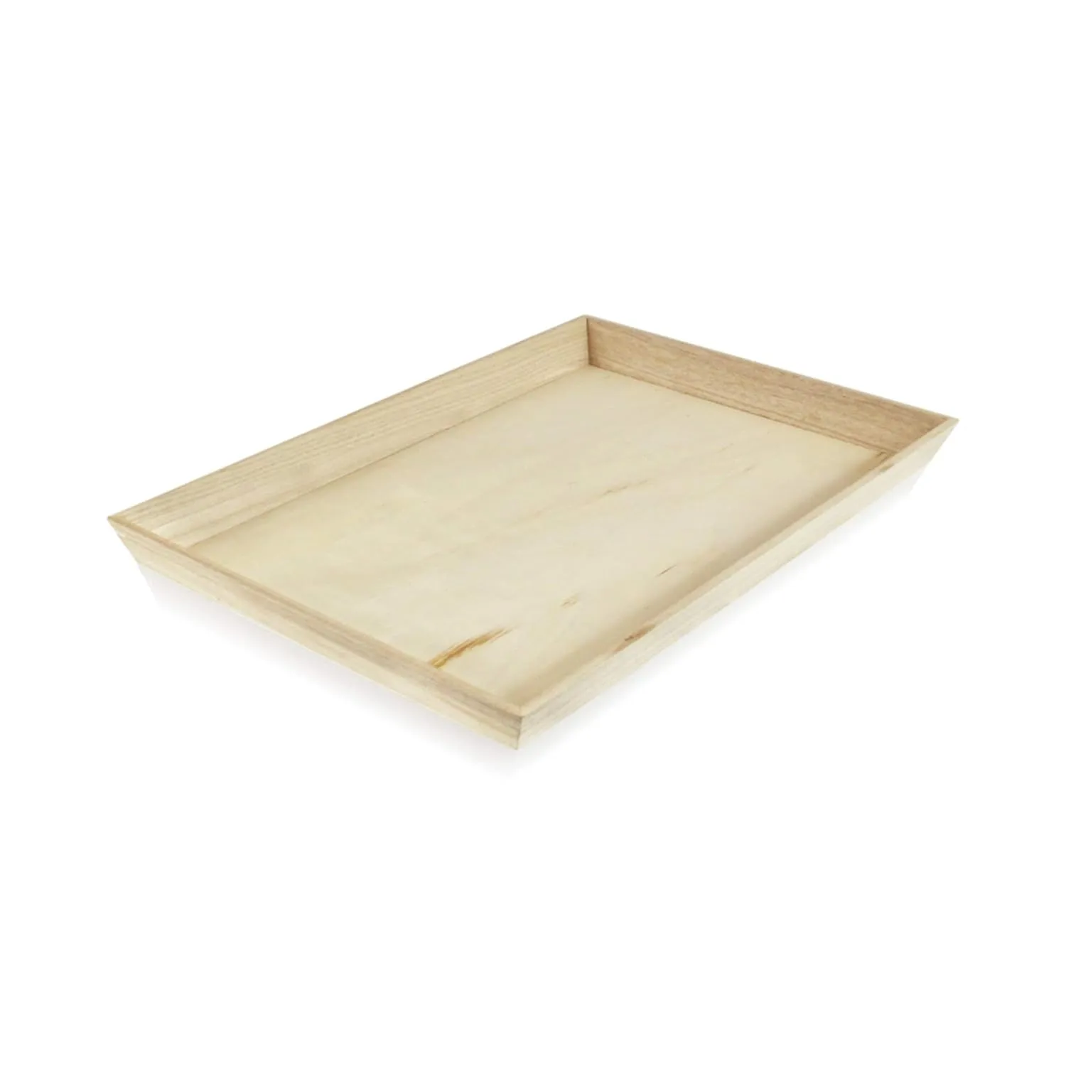 Heavy Duty Wooden Tray, Biodegradable Serving Wood Table Trays for Snacks