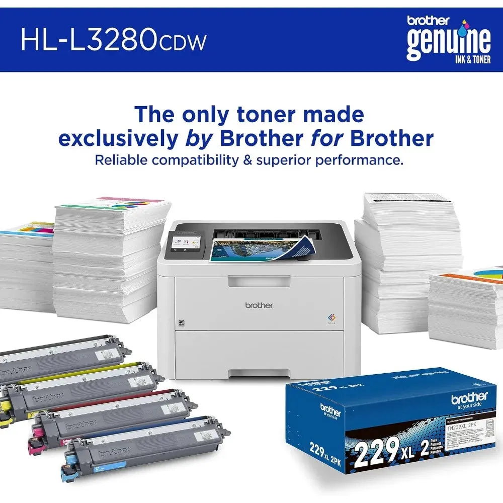 HL-L3280CDW Wireless Compact Digital Color Printer with Laser Quality Output, Duplex, Mobile Printing & Ethernet  Includes