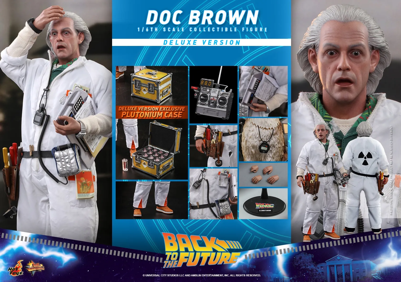 Hot Toys - MMS610 - Back to the Future - 1/6th scale Doc Brown Collectible Figure (Deluxe Version)