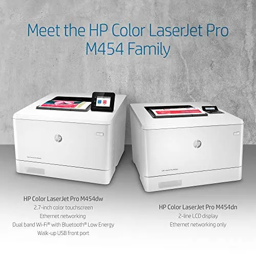 HP Color LaserJet Pro M454dw Printer (W1Y45A) ,White