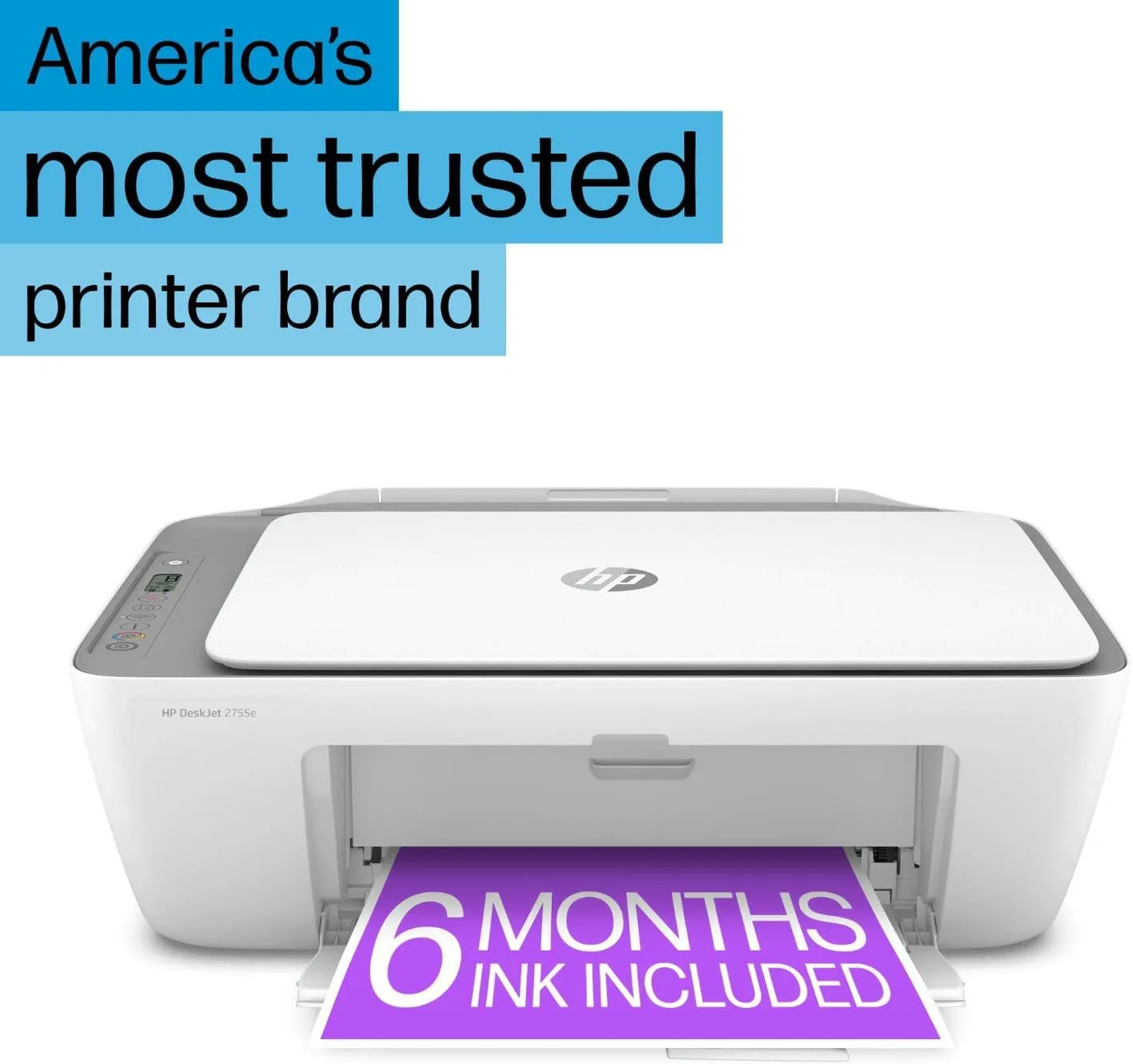 HP DeskJet 2755e All-in-One Printer with 3 Months Free Ink