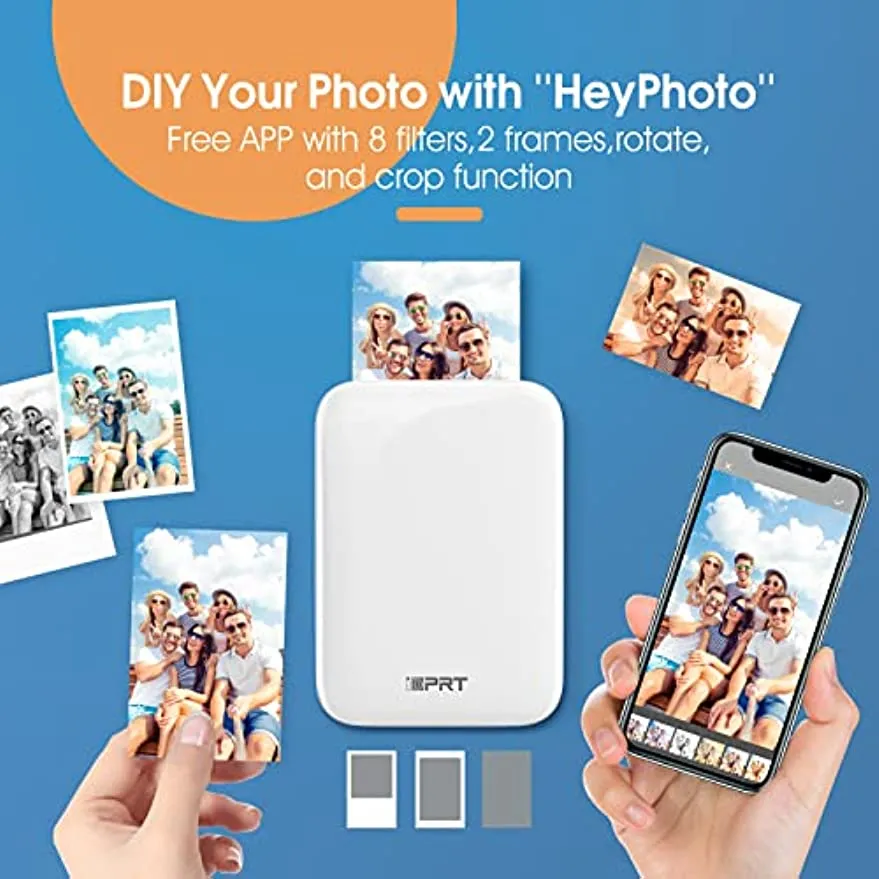 iDPRT [2023] 2X3'' Mini Photo Printer, Bluetooth Portable Photo Printer with AR Video Printing, Instant Photo Printer