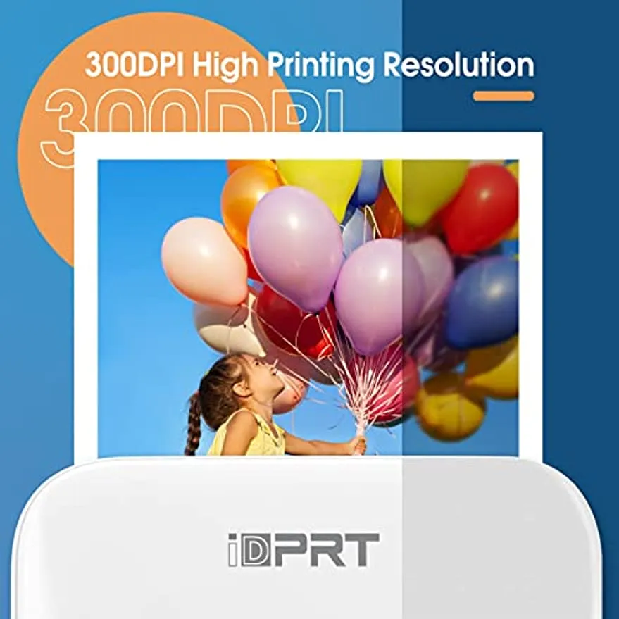 iDPRT [2023] 2X3'' Mini Photo Printer, Bluetooth Portable Photo Printer with AR Video Printing, Instant Photo Printer