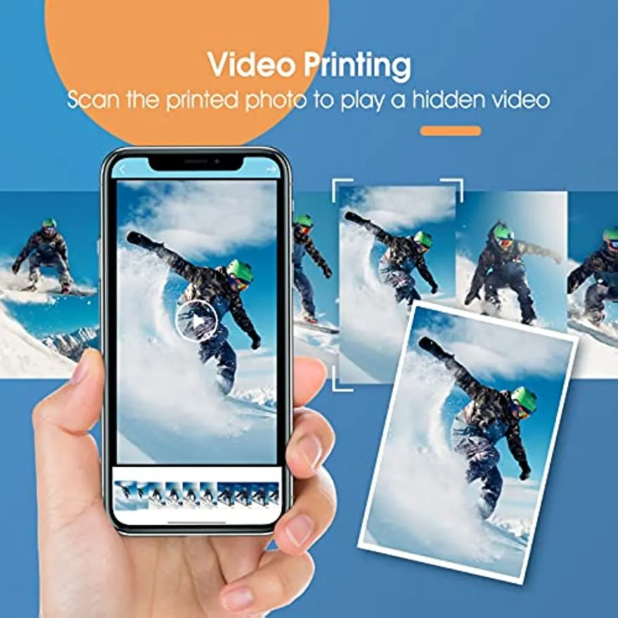 iDPRT [2023] 2X3'' Mini Photo Printer, Bluetooth Portable Photo Printer with AR Video Printing, Instant Photo Printer