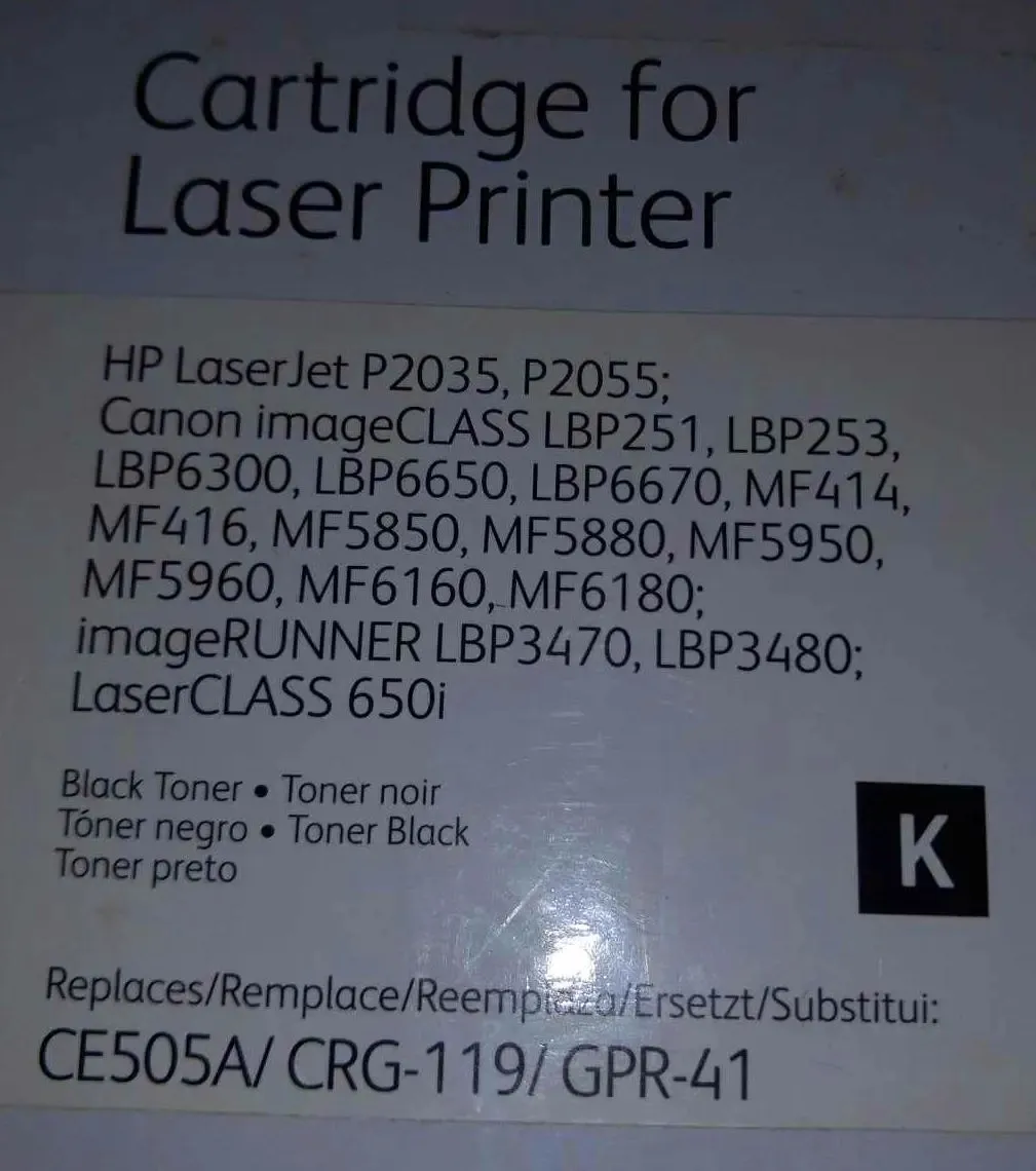 LaserJet Printer Toner Cartridge