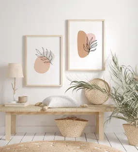 Leaf Line Modern Wall Art