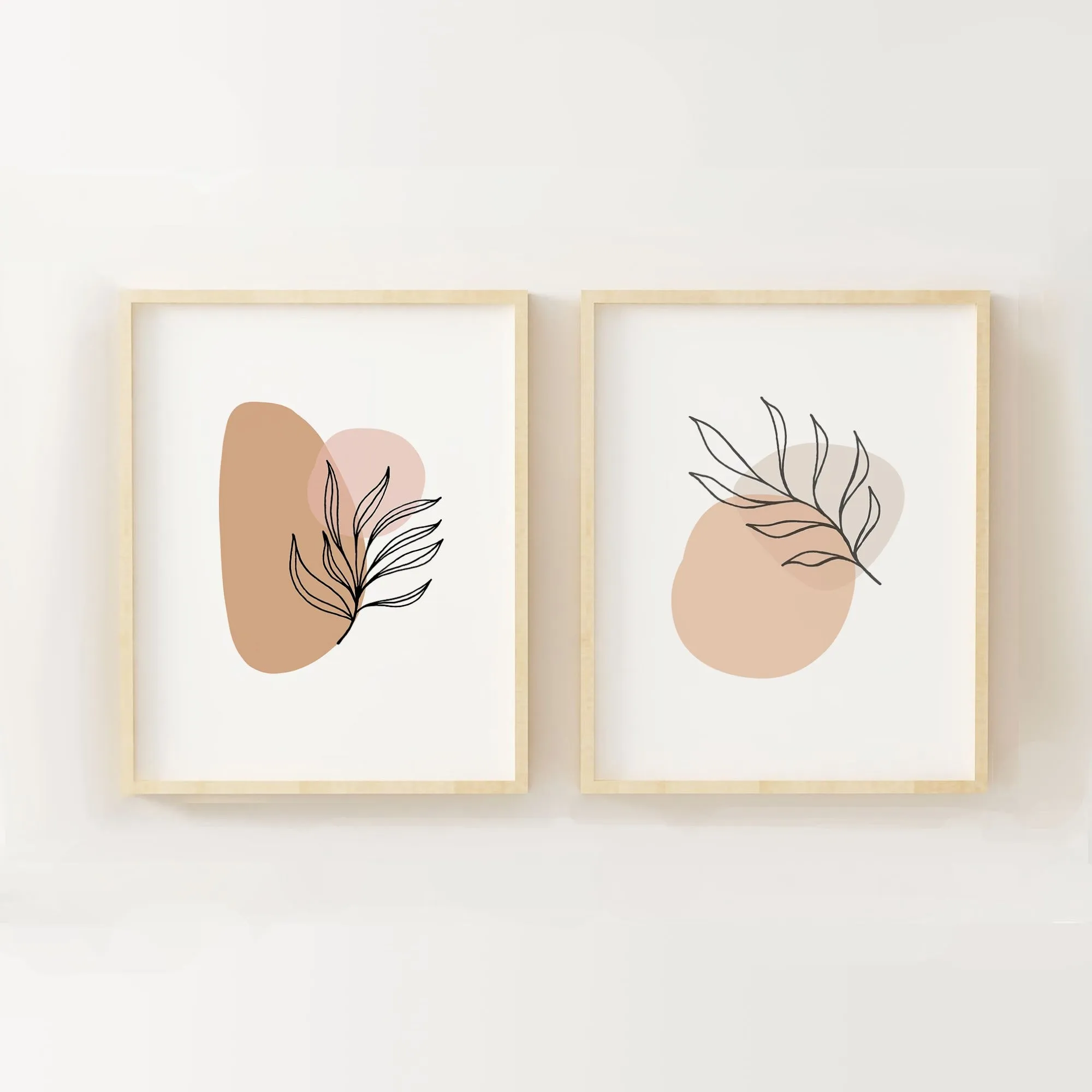 Leaf Line Modern Wall Art