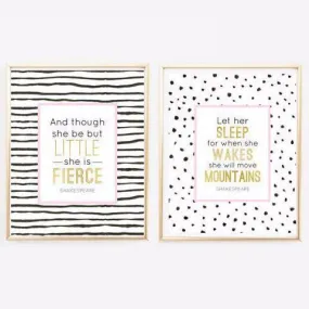 Let her sleep, And though she be but little  - Nursery Wall Art