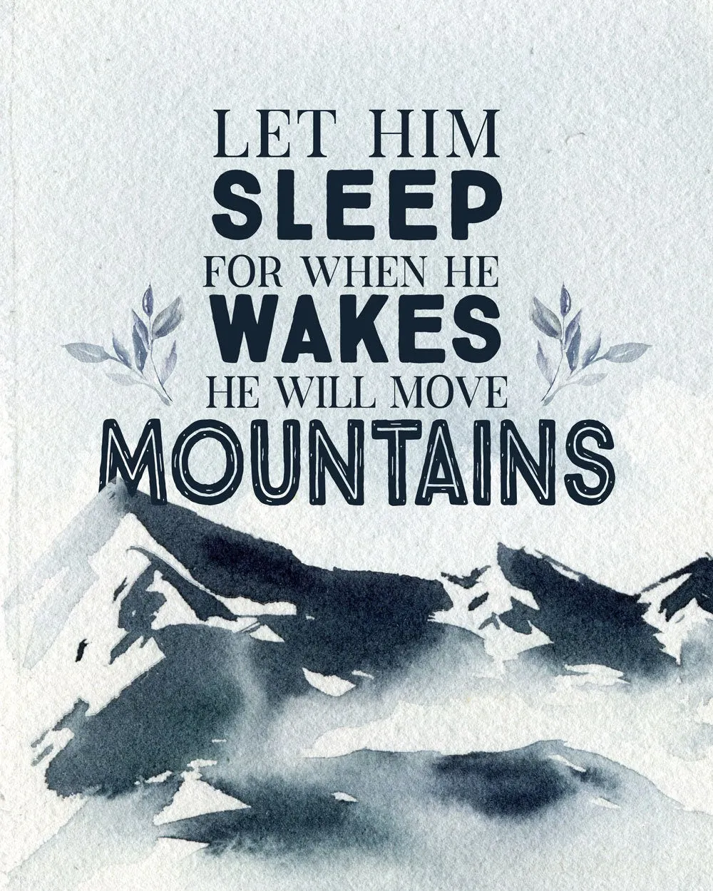 Let Him Sleep in Mountains in Navy