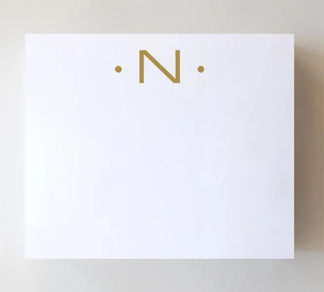 Luxe Gold Foil Monogram Pad with Acrylic Holder