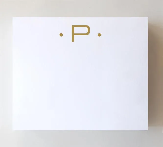 Luxe Gold Foil Monogram Pad with Acrylic Holder