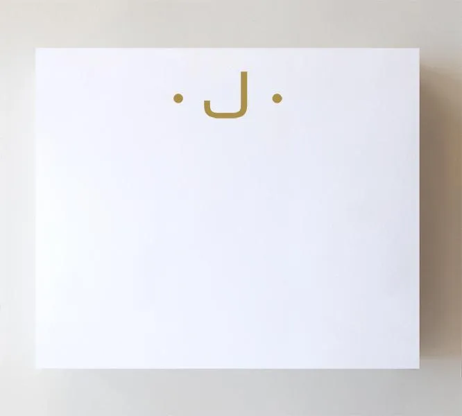 Luxe Gold Foil Monogram Pad with Acrylic Holder