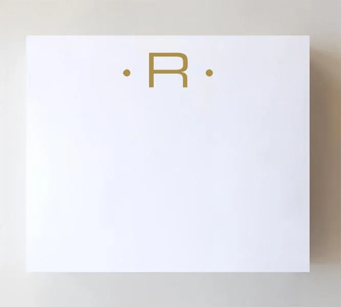 Luxe Gold Foil Monogram Pad with Acrylic Holder