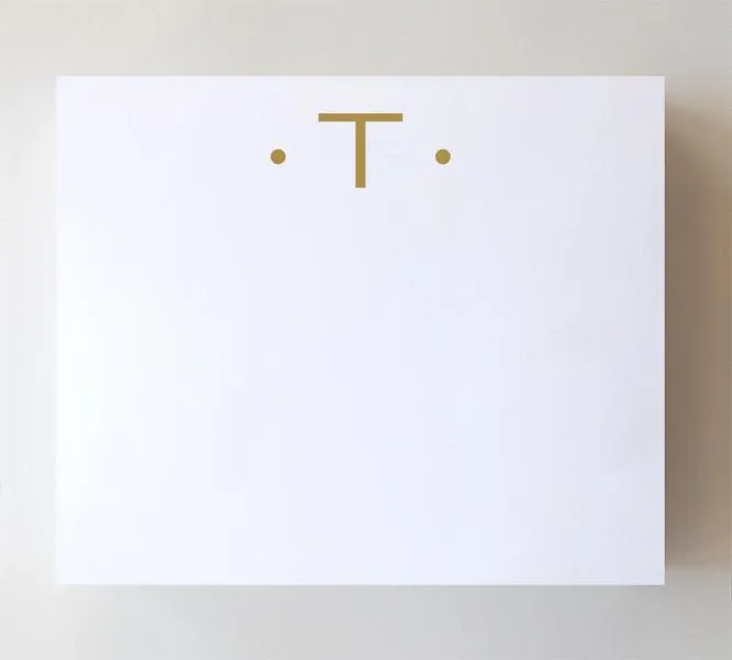 Luxe Gold Foil Monogram Pad with Acrylic Holder