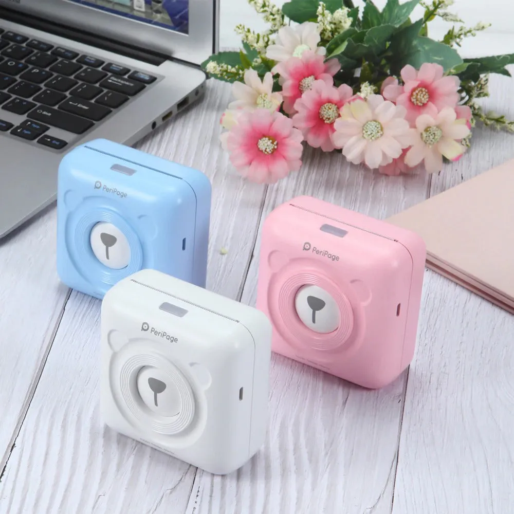 Mini Pocket Thermal Paper Photo Printer with Paper- USB Charging