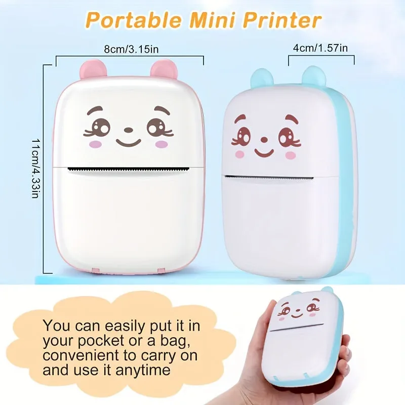 Mini Printer For IPhone And Android, Wireless Mini Photo Printer Label Printer, Portable BT Mini Thermal Printer For Printing Label, Journal, Study Note, Christmas Halloween Thanksgiving gifts