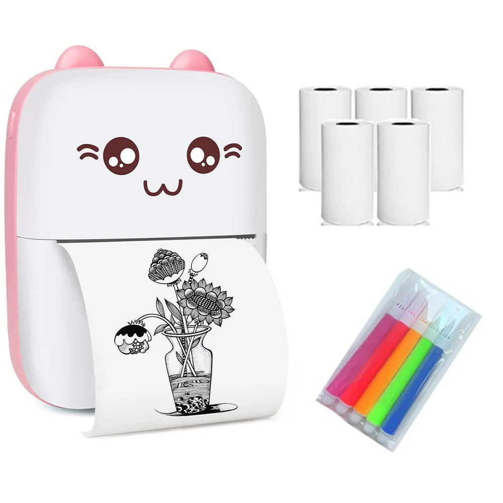 Mini Thermal Pocket Printer with Android & IOS App for Kids  - USB Rechargeable