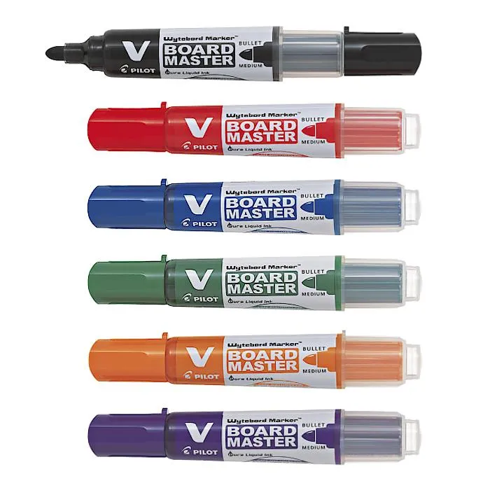 Pilot V Board Master Whiteboard Markers, Medium Bullet Tip