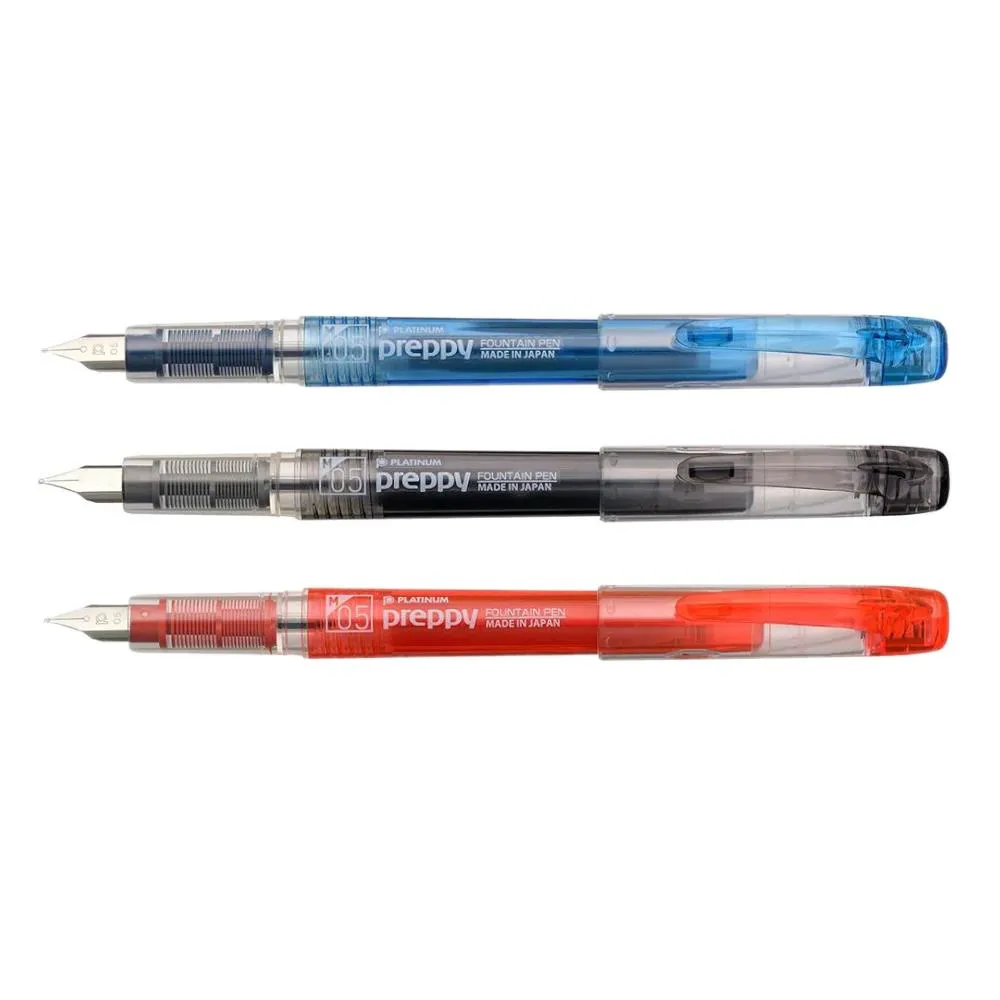 Platinum Preppy Fountain Pens, 0.5mm Medium