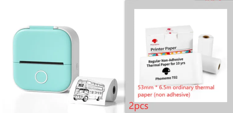 Portable Mini Thermal Label Printer, Home Photo Printer Student Wrong Question Printer Bluetooth Mini Label Printer Price Tag