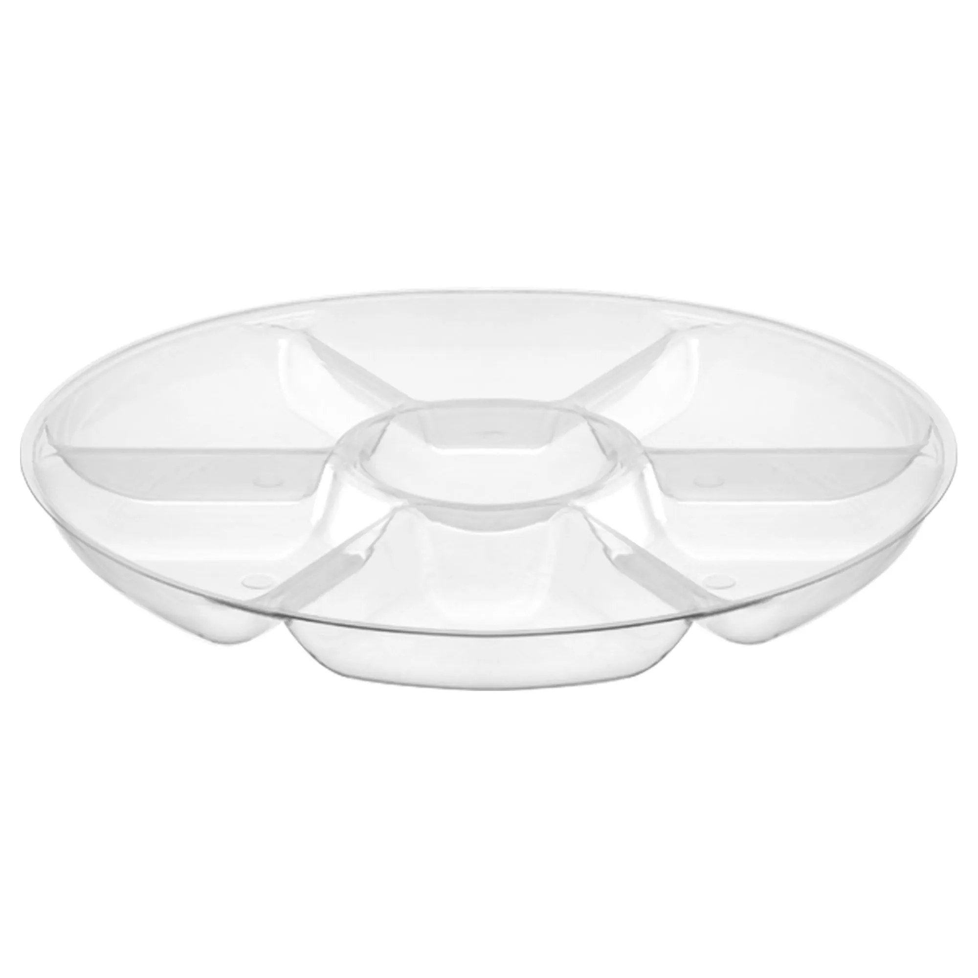 Premium Heavy Weight Plastic Compartment Platter<br/>Size Options: 12inch Compartment Tray, 14inch Compartment Tray, 16inch Compartment Tray and 16inch Compartment Lid