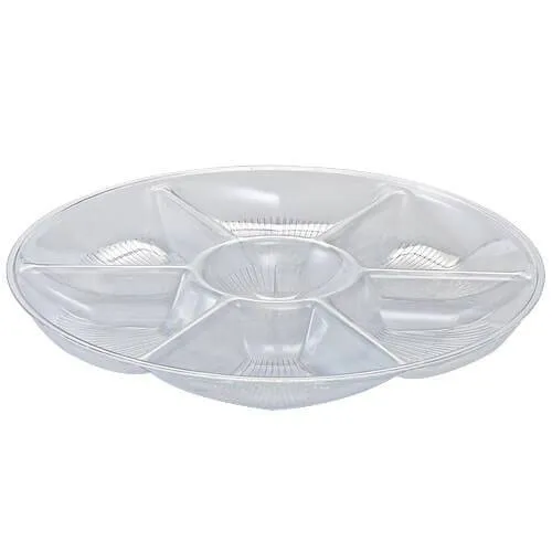 Premium Heavy Weight Plastic Compartment Platter<br/>Size Options: 12inch Compartment Tray, 14inch Compartment Tray, 16inch Compartment Tray and 16inch Compartment Lid