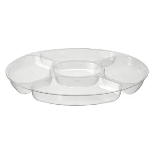 Premium Heavy Weight Plastic Compartment Platter<br/>Size Options: 12inch Compartment Tray, 14inch Compartment Tray, 16inch Compartment Tray and 16inch Compartment Lid