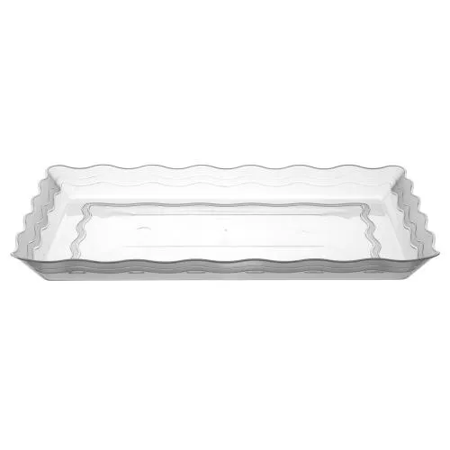 Premium Heavy Weight Plastic Wave Servingware<br/>Size Options: 9inchx13inch Serving Tray, 12inchx13inch Serving Tray and 12inchx18inch Serving Tray