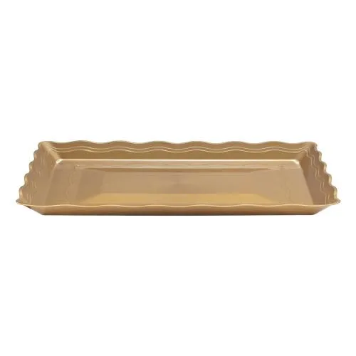 Premium Heavy Weight Plastic Wave Servingware<br/>Size Options: 9inchx13inch Serving Tray, 12inchx13inch Serving Tray and 12inchx18inch Serving Tray