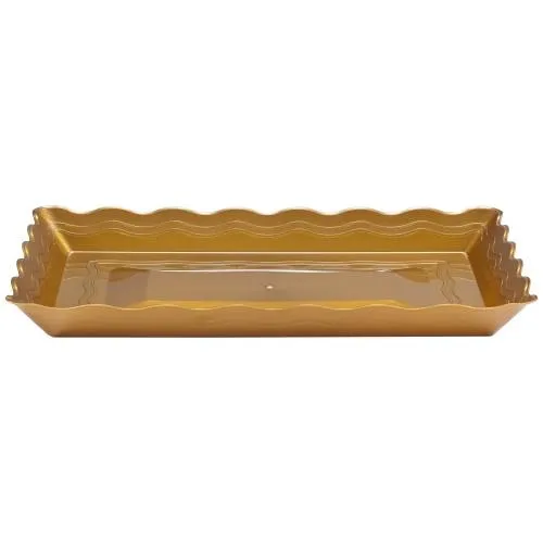 Premium Heavy Weight Plastic Wave Servingware<br/>Size Options: 9inchx13inch Serving Tray, 12inchx13inch Serving Tray and 12inchx18inch Serving Tray