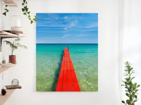 "Bacino Rosso" Coastal Wall Art