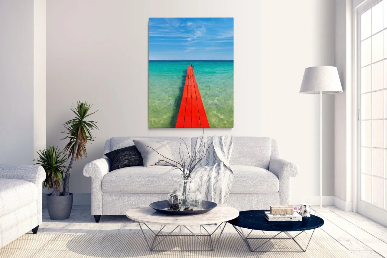 "Bacino Rosso" Coastal Wall Art