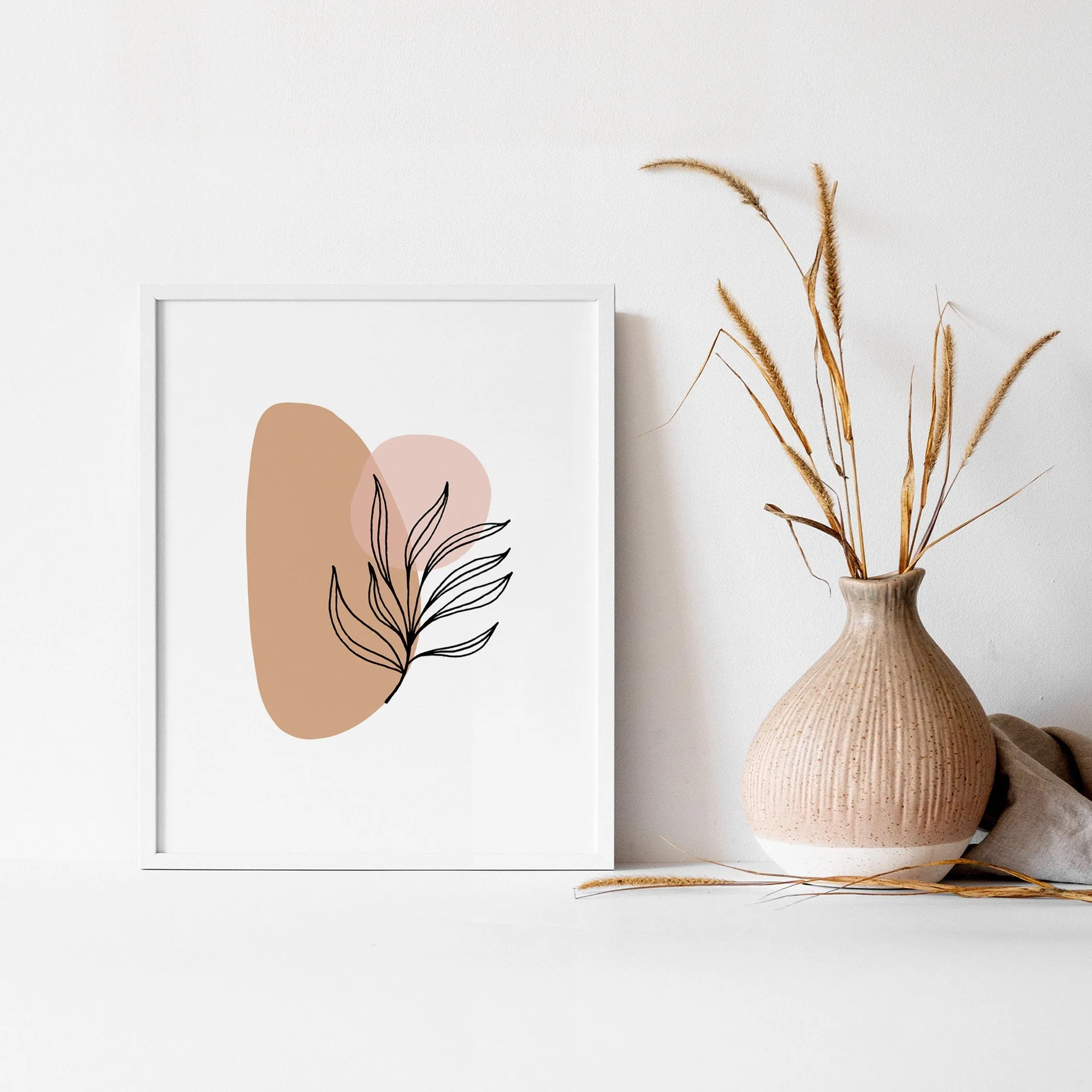 Simplistic Modern Print with leaf